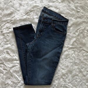 Old Navy Blue Skinny Jeans with Worn-In Look
